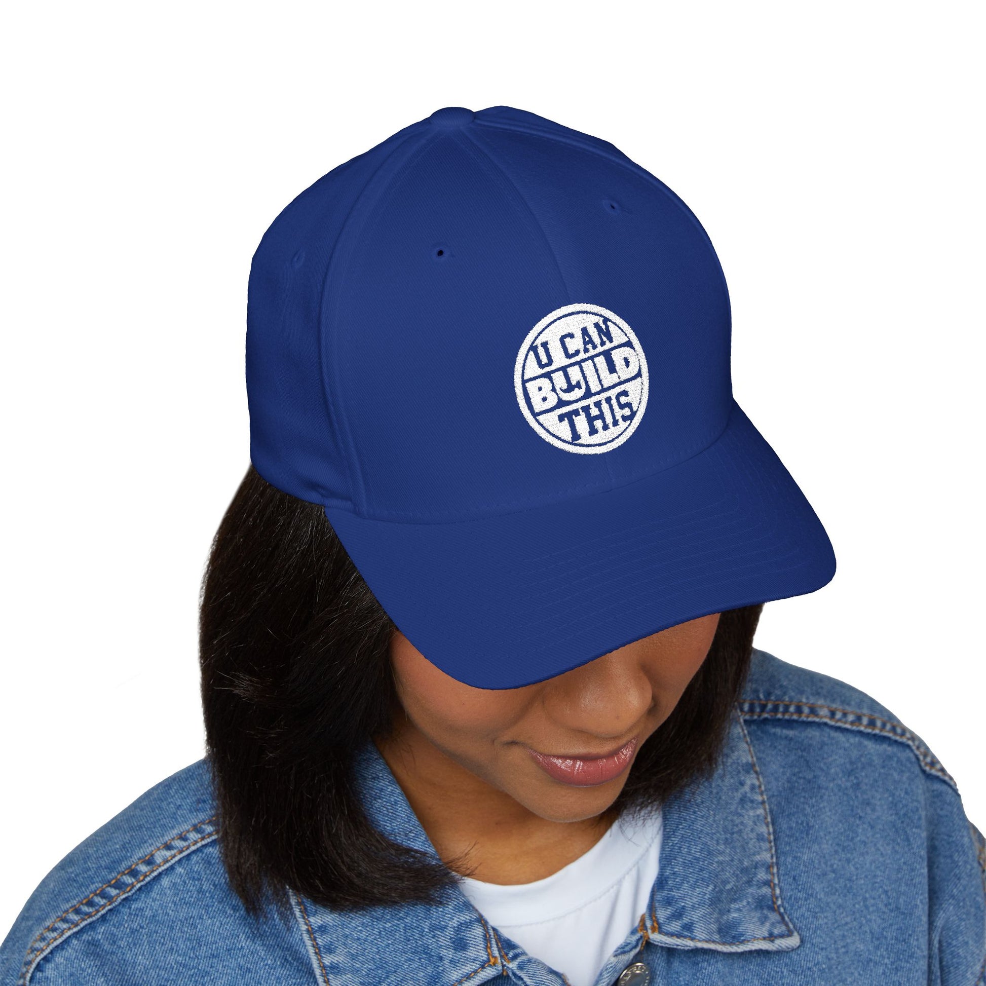 UCanBuildThis "UCBT Logo" Embroidered Cap - Gift for Builders, DIY Enthusiasts, Casual Wear - White Logo