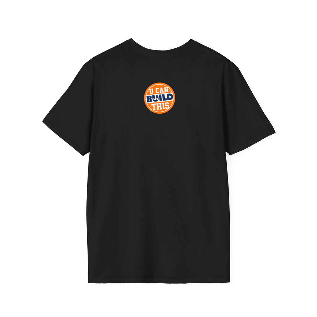 DIY BUILD T-Shirt - For Makers & Creators (Black with Orange Text)