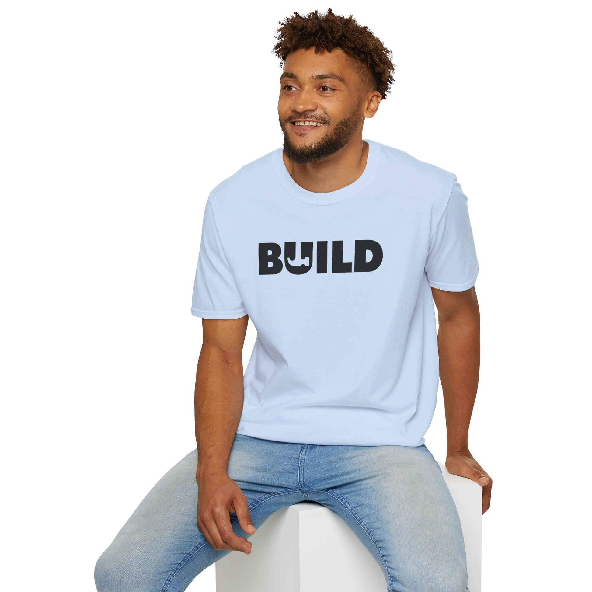DIY BUILD T-Shirt — Bold Statement Tee for Makers & Creators (Black Text)