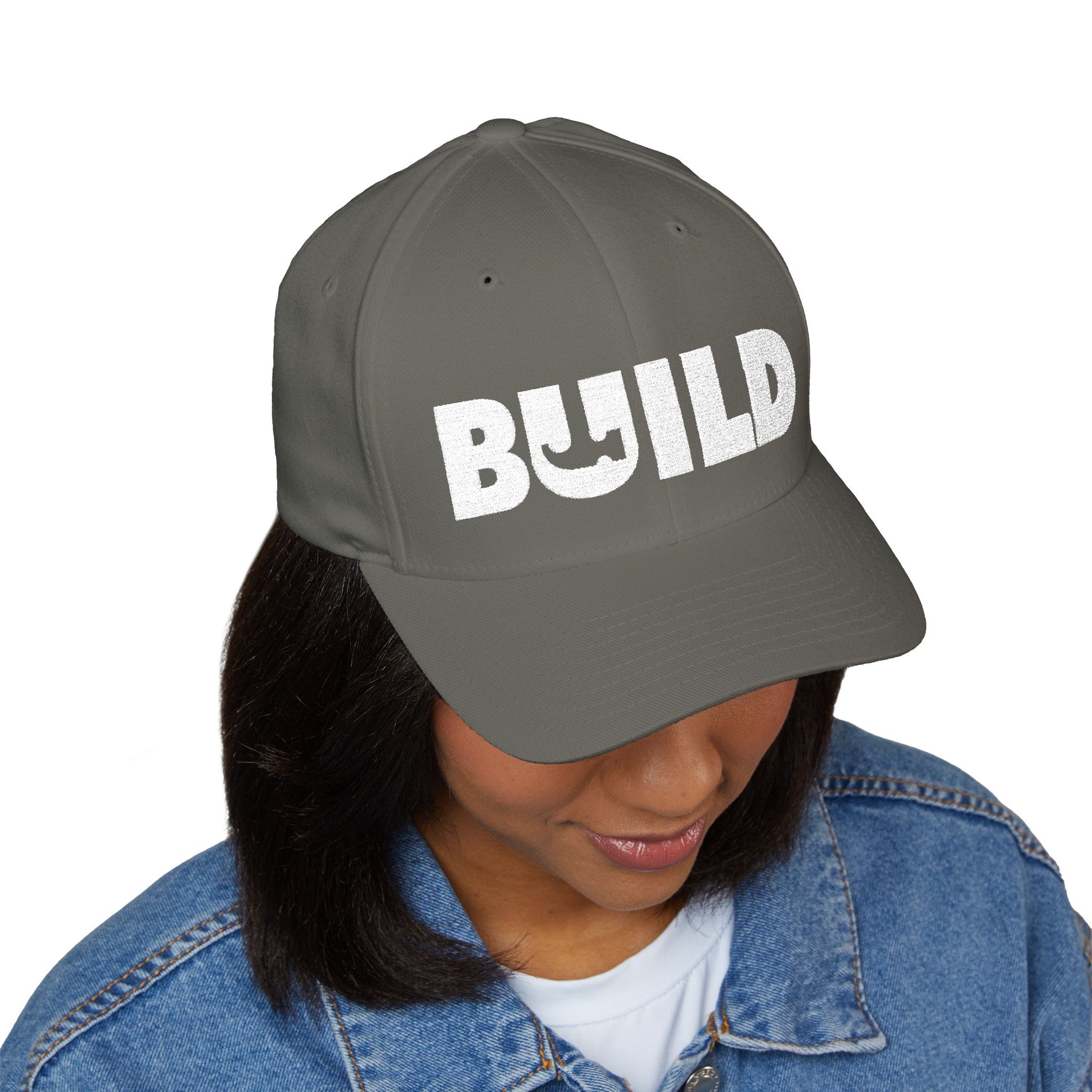 UCanBuildThis "BUILD" Embroidered Cap - Gift for Builders, DIY Enthusiasts, Casual Wear - White Logo