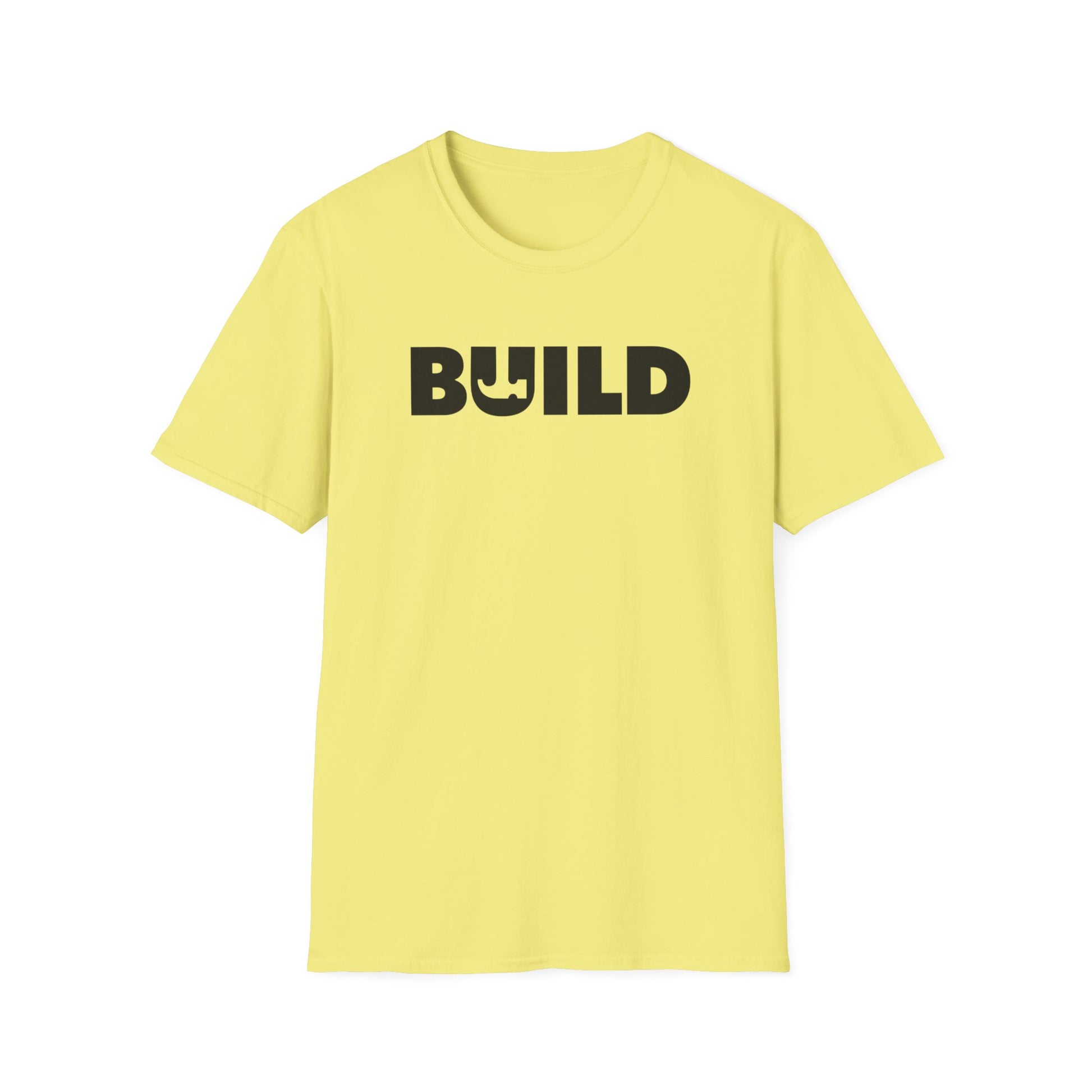 DIY BUILD T-Shirt — Bold Statement Tee for Makers & Creators (Black Text)
