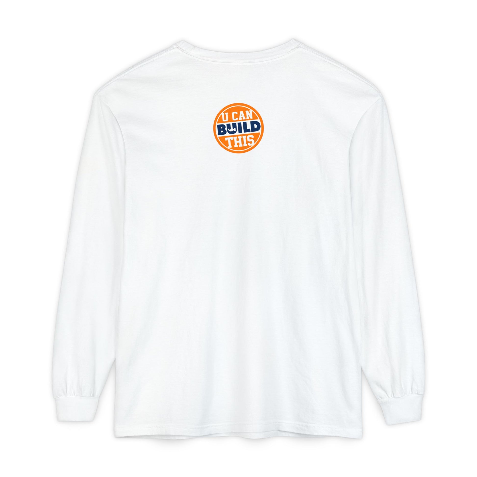 DIY BUILD Long Sleeve T-Shirt — Bold Statement Tee for Makers & Creators (Black Text)