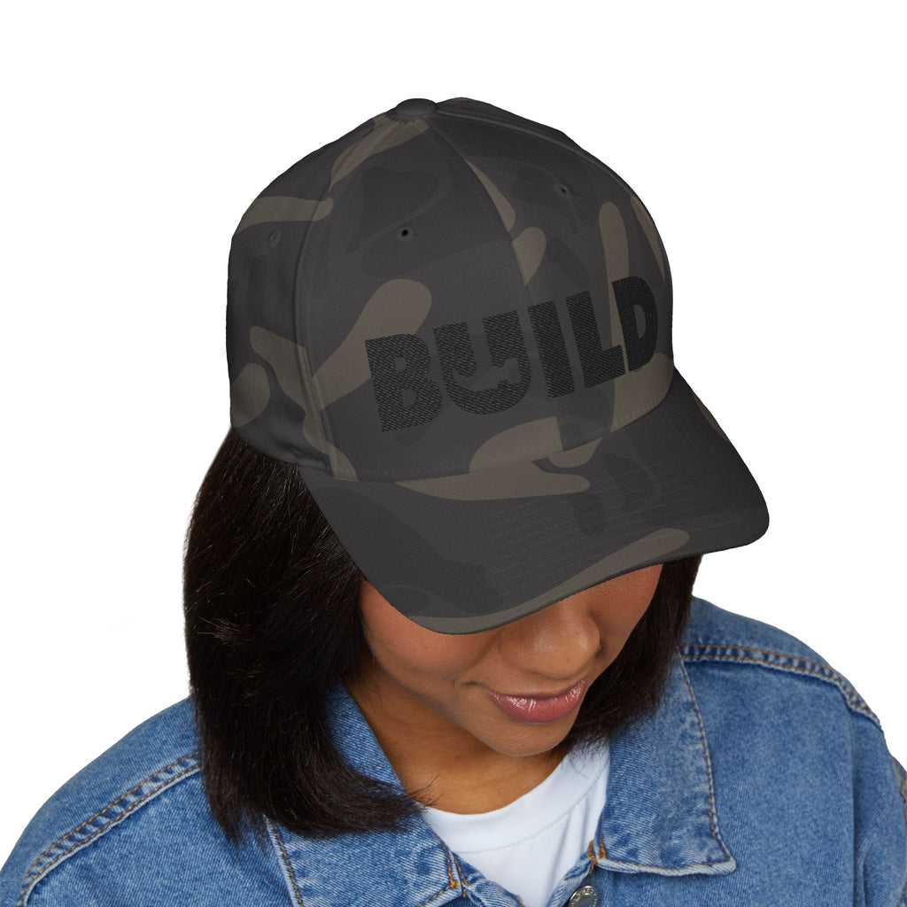 UCanBuildThis "BUILD" Embroidered Cap - Gift for Builders, DIY Enthusiasts, Casual Wear - Black Logo