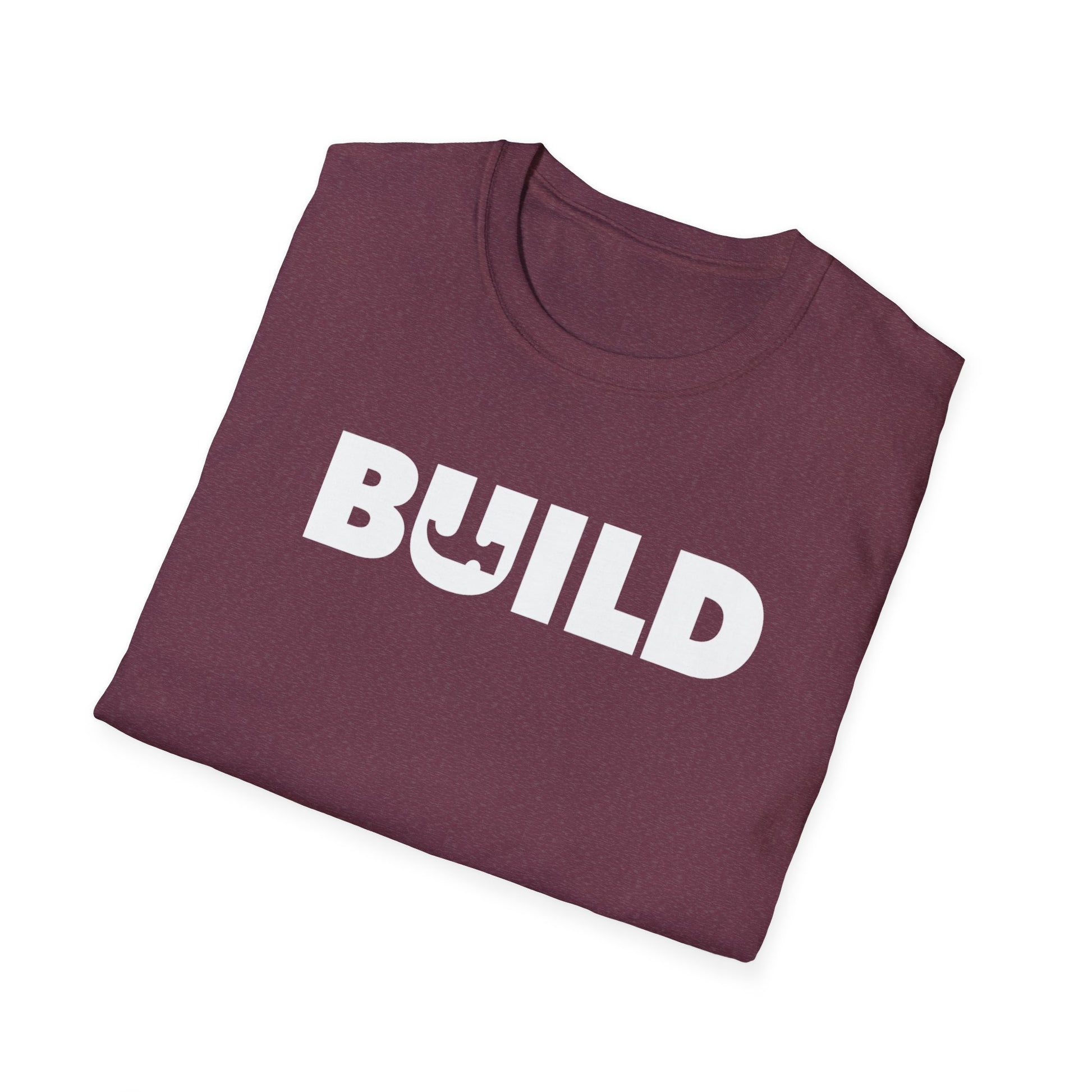 DIY BUILD T-Shirt - Bold Statement Tee for Makers and Creators (White Text)