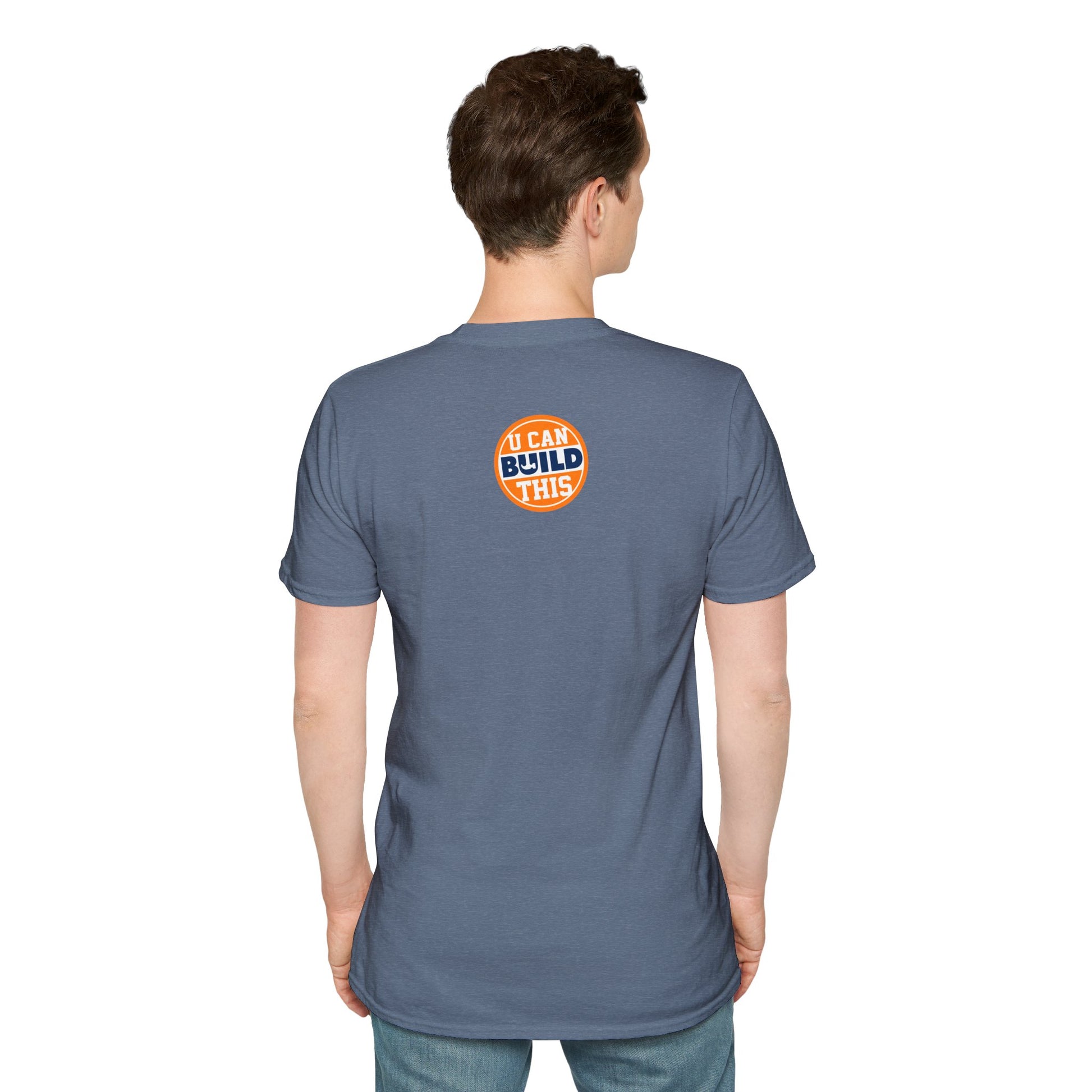 DIY BUILD T-Shirt - Bold Statement Tee for Makers & Creators (Orange Text)