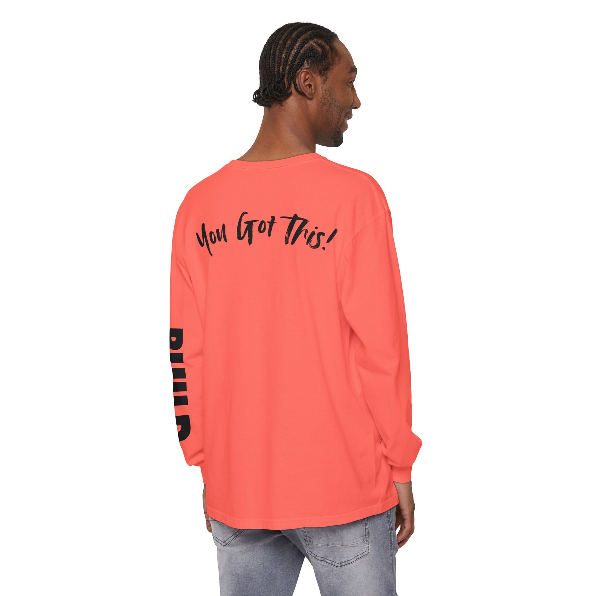 DIY BUILD Long Sleeve T-Shirt — Bold Statement Tee for Makers & Creators (Black Text)