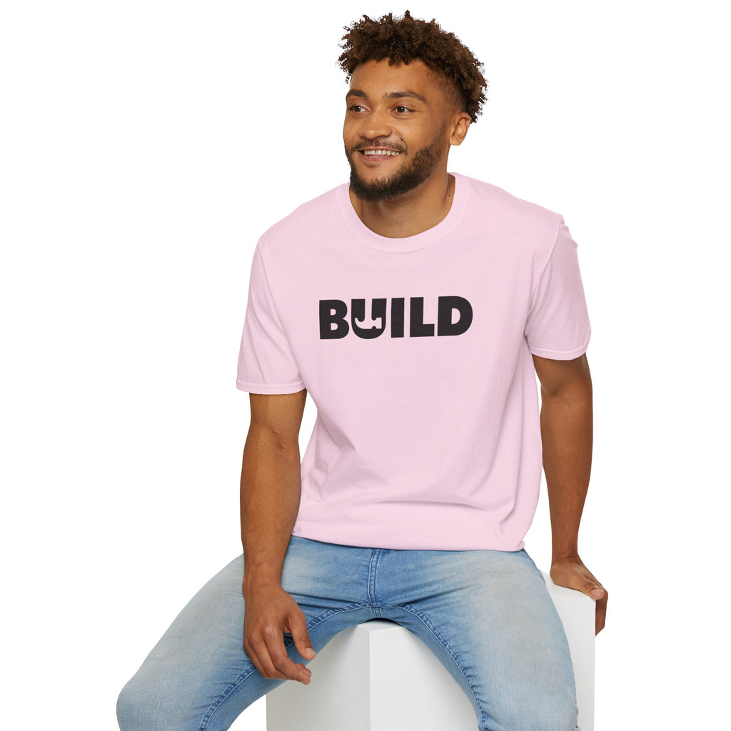DIY BUILD T-Shirt — Bold Statement Tee for Makers & Creators (Black Text)