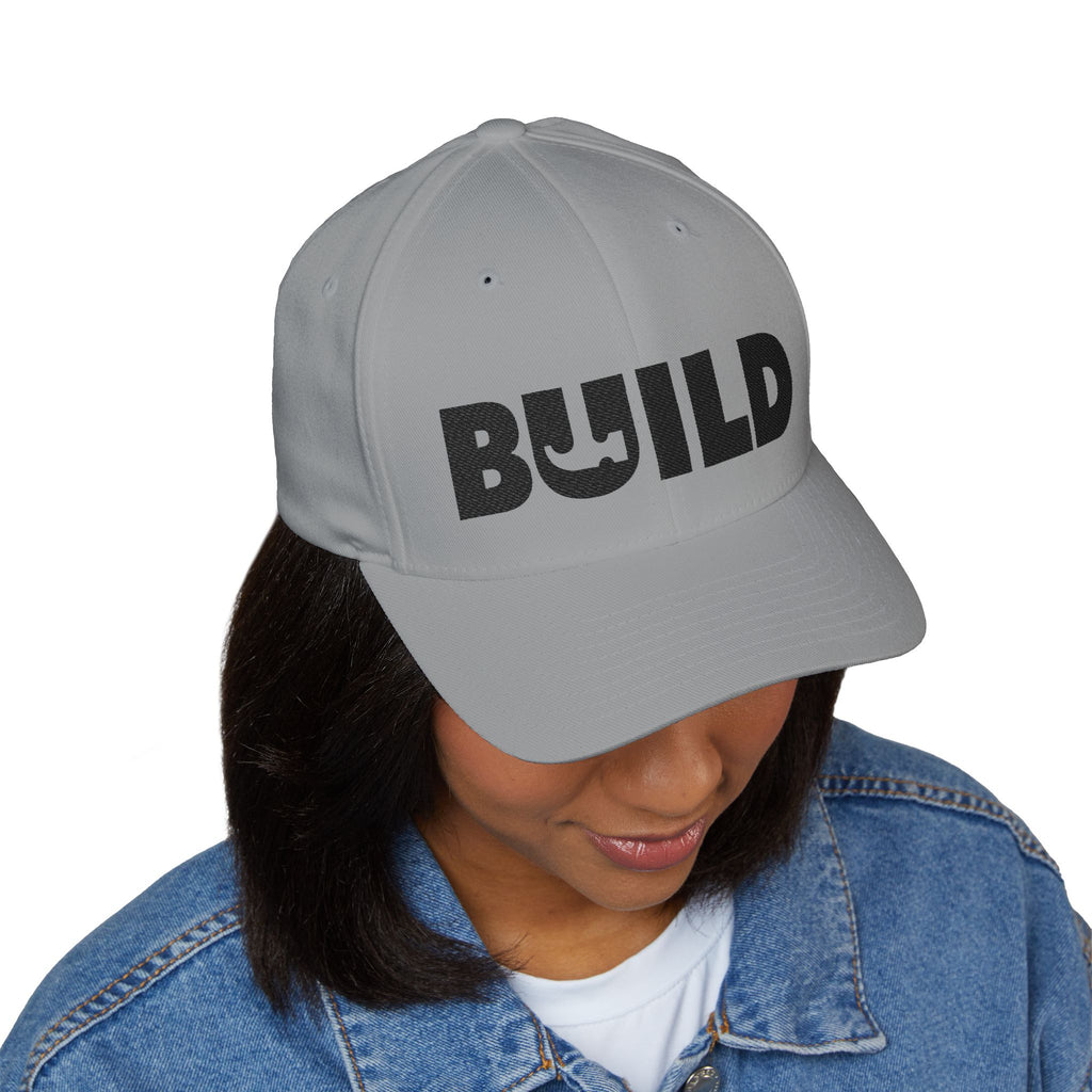 UCanBuildThis "BUILD" Embroidered Cap - Gift for Builders, DIY Enthusiasts, Casual Wear - Black Logo