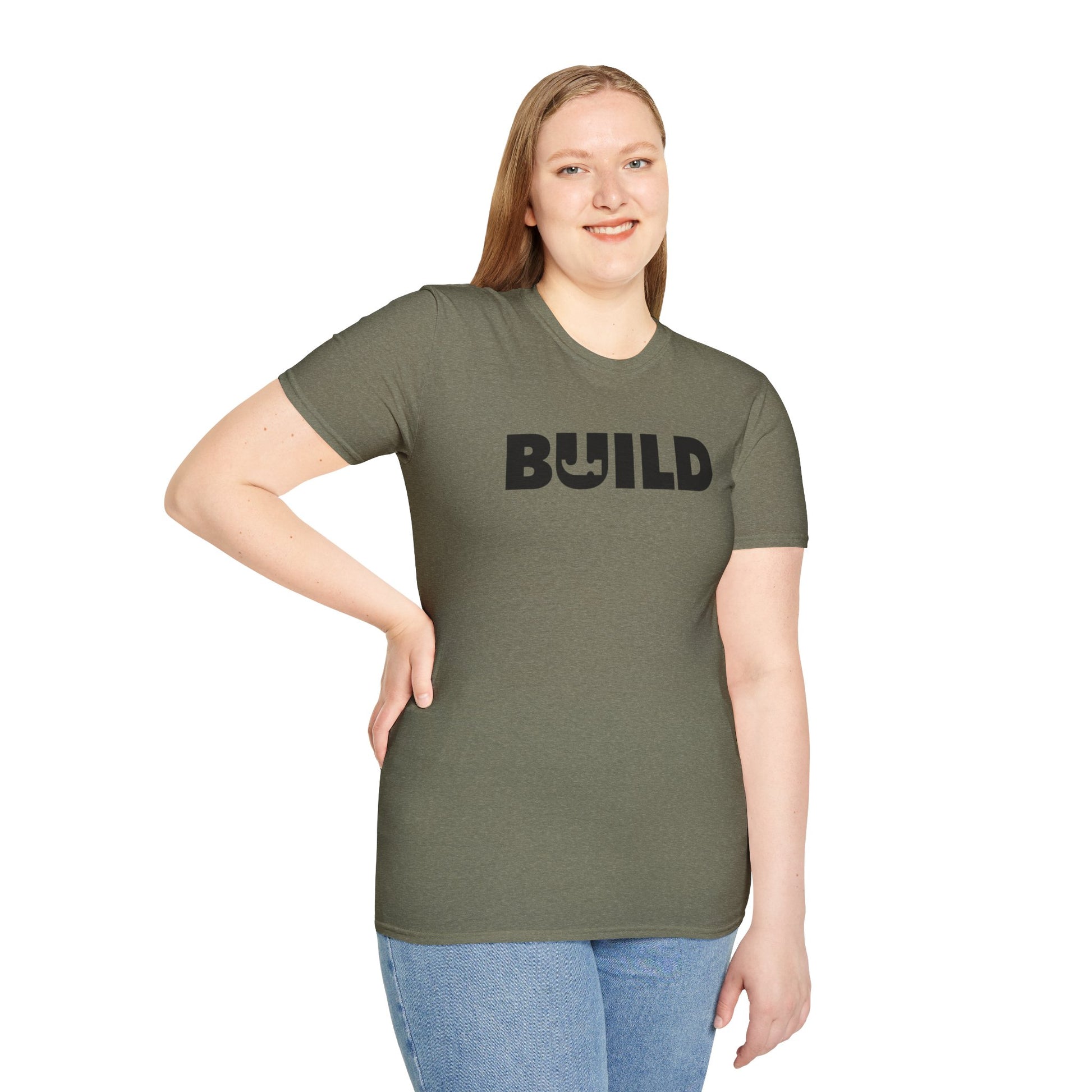 DIY BUILD T-Shirt — Bold Statement Tee for Makers & Creators (Black Text)