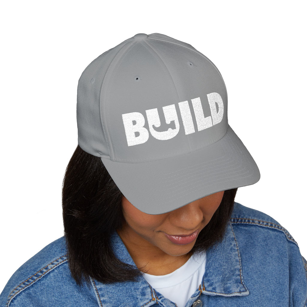 UCanBuildThis "BUILD" Embroidered Cap - Gift for Builders, DIY Enthusiasts, Casual Wear - White Logo