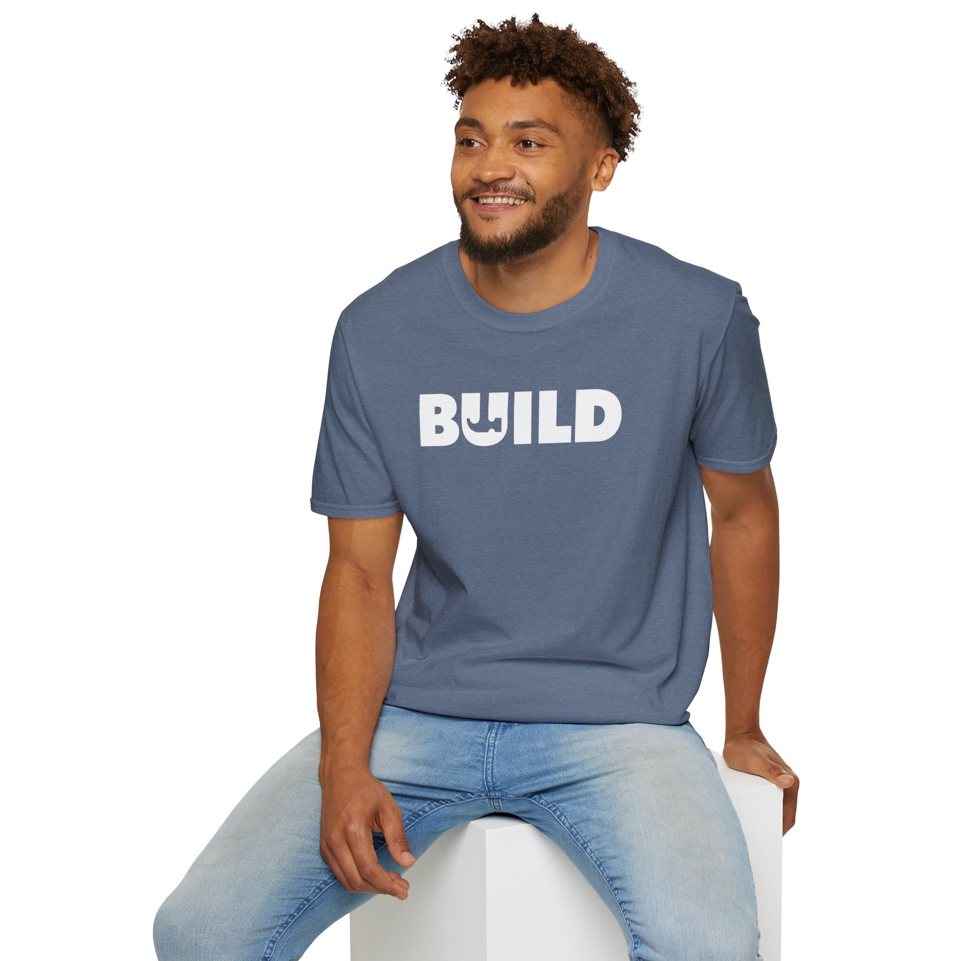 DIY BUILD T-Shirt - Bold Statement Tee for Makers and Creators (White Text)
