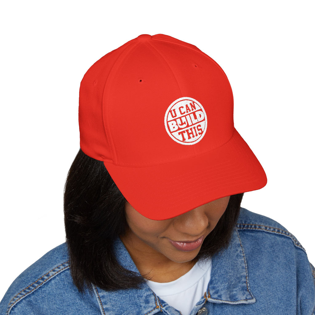 UCanBuildThis "UCBT Logo" Embroidered Cap - Gift for Builders, DIY Enthusiasts, Casual Wear - White Logo