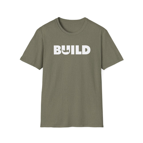 DIY BUILD T-Shirt - Bold Statement Tee for Makers and Creators (White Text)