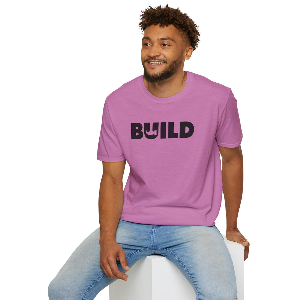 DIY BUILD T-Shirt — Bold Statement Tee for Makers & Creators (Black Text)