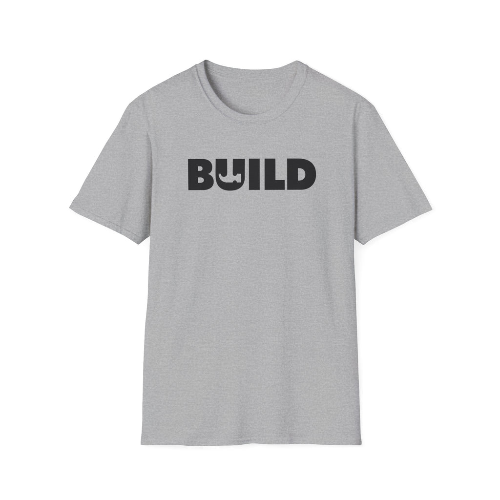 DIY BUILD T-Shirt — Bold Statement Tee for Makers & Creators (Black Text)