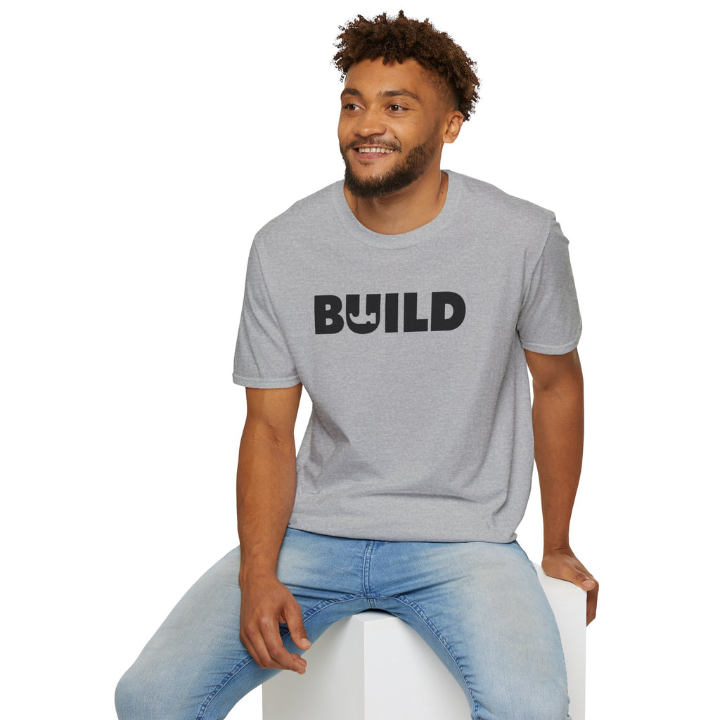 DIY BUILD T-Shirt — Bold Statement Tee for Makers & Creators (Black Text)