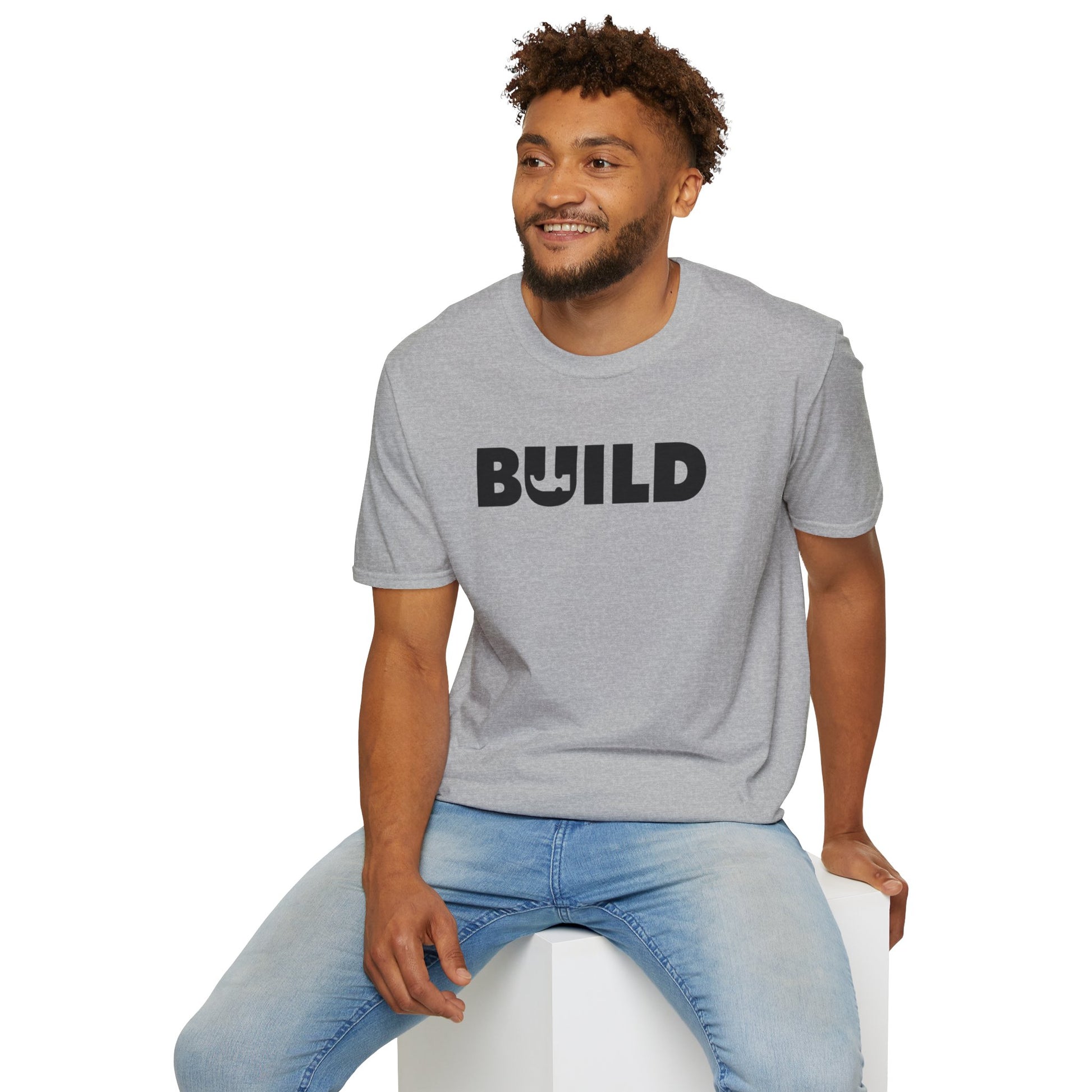 DIY BUILD T-Shirt — Bold Statement Tee for Makers & Creators (Black Text)