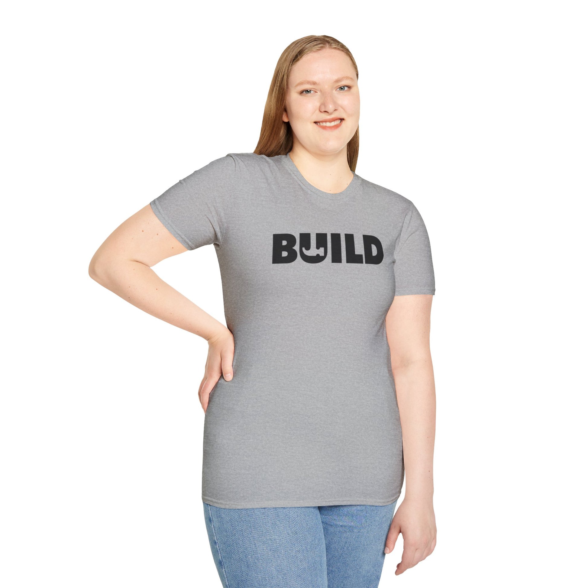 DIY BUILD T-Shirt — Bold Statement Tee for Makers & Creators (Black Text)