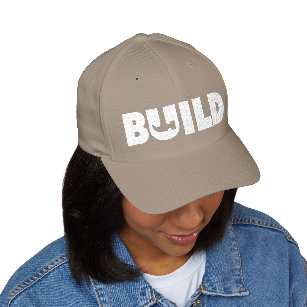 UCanBuildThis "BUILD" Embroidered Cap - Gift for Builders, DIY Enthusiasts, Casual Wear - White Logo