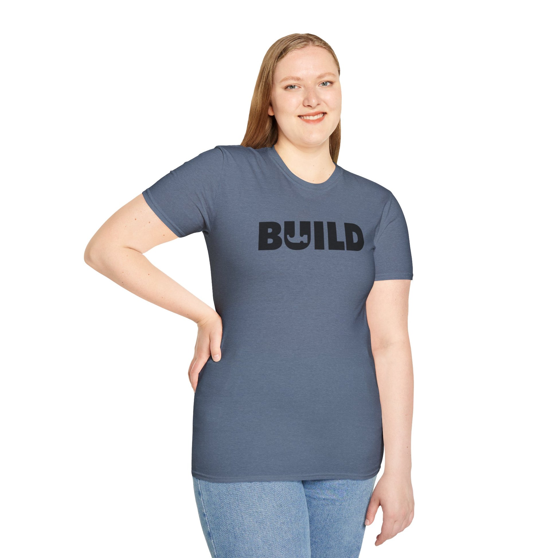 DIY BUILD T-Shirt — Bold Statement Tee for Makers & Creators (Black Text)