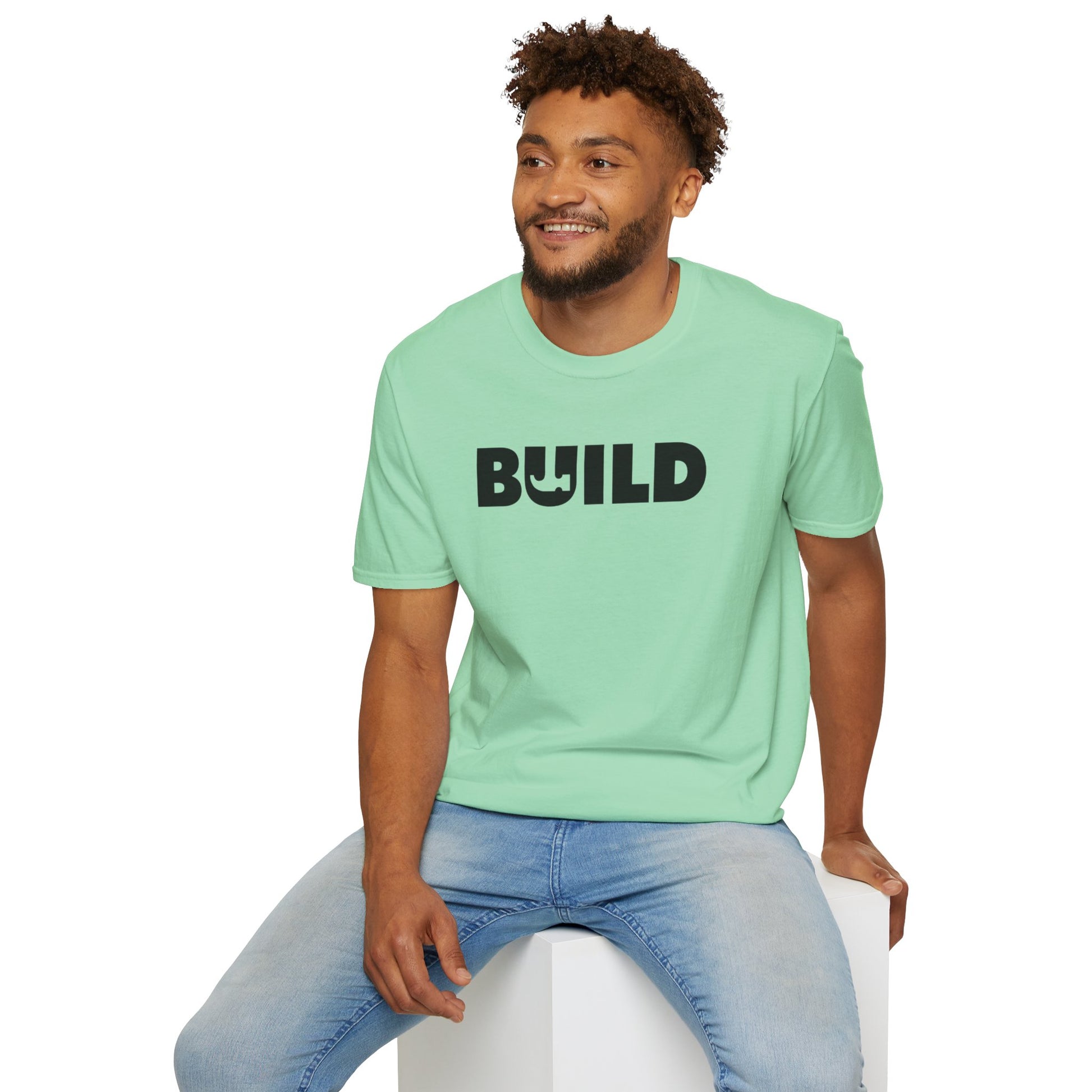 DIY BUILD T-Shirt — Bold Statement Tee for Makers & Creators (Black Text)