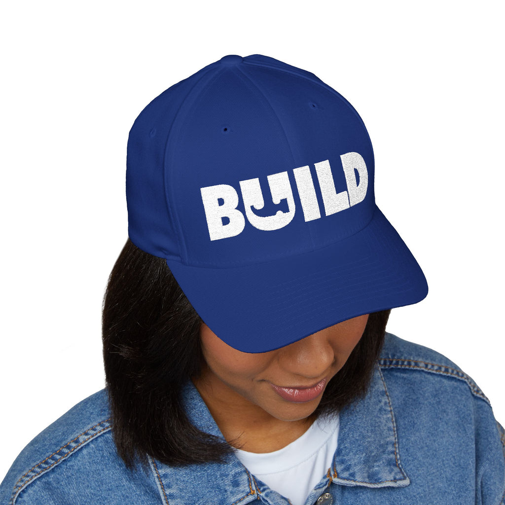 UCanBuildThis "BUILD" Embroidered Cap - Gift for Builders, DIY Enthusiasts, Casual Wear - White Logo