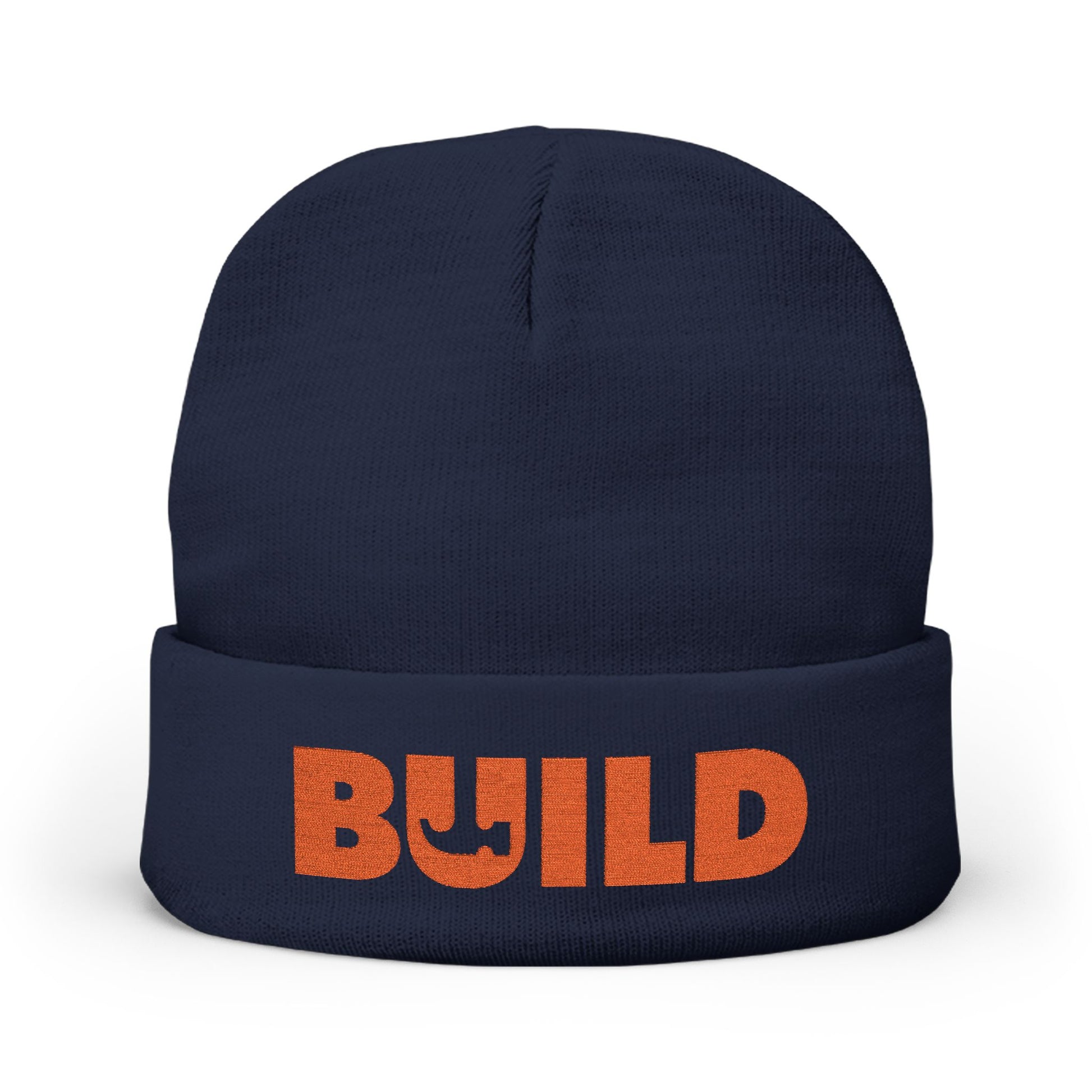 BUILD Embroidered Knit Beanie — Construction Crew Winter Hat