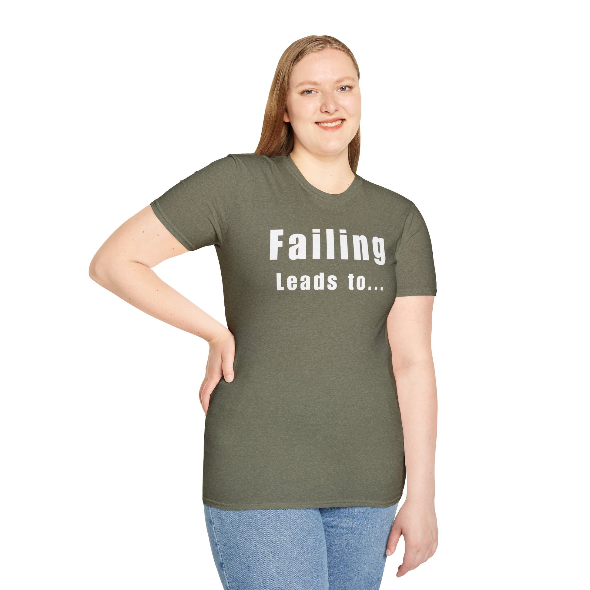 Motivational Unisex T-Shirt: Failure Leads to... DIY Comfort