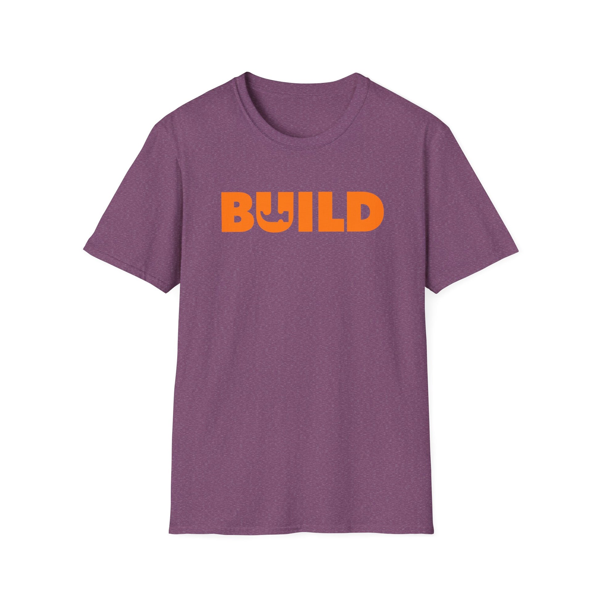 DIY BUILD T-Shirt - Bold Statement Tee for Makers & Creators (Orange Text)