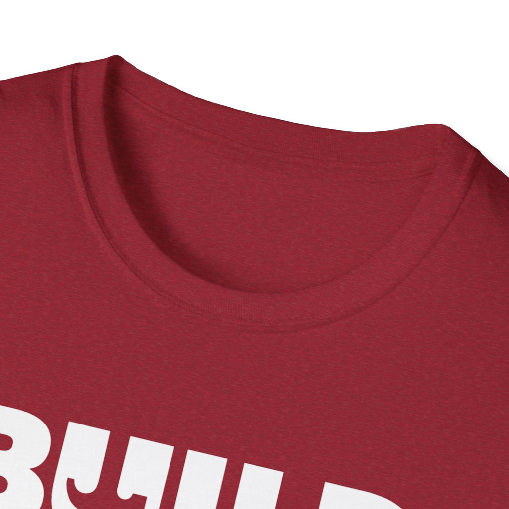 DIY BUILD T-Shirt - Bold Statement Tee for Makers and Creators (White Text)