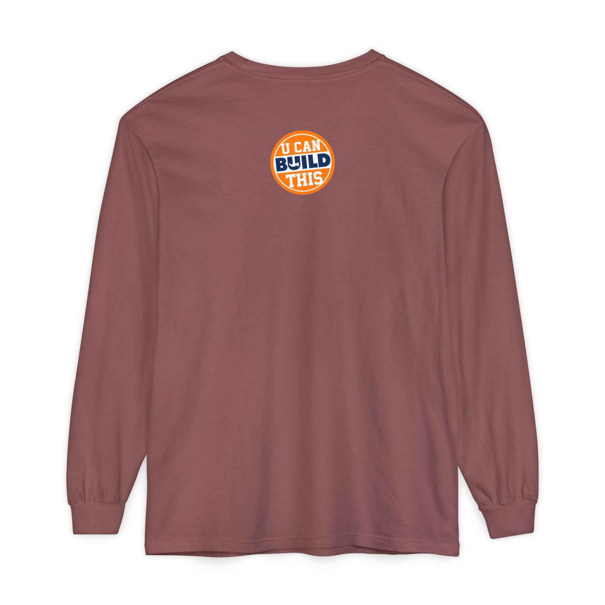 DIY BUILD Long Sleeve T-Shirt — Bold Statement Tee for Makers & Creators (Black Text)