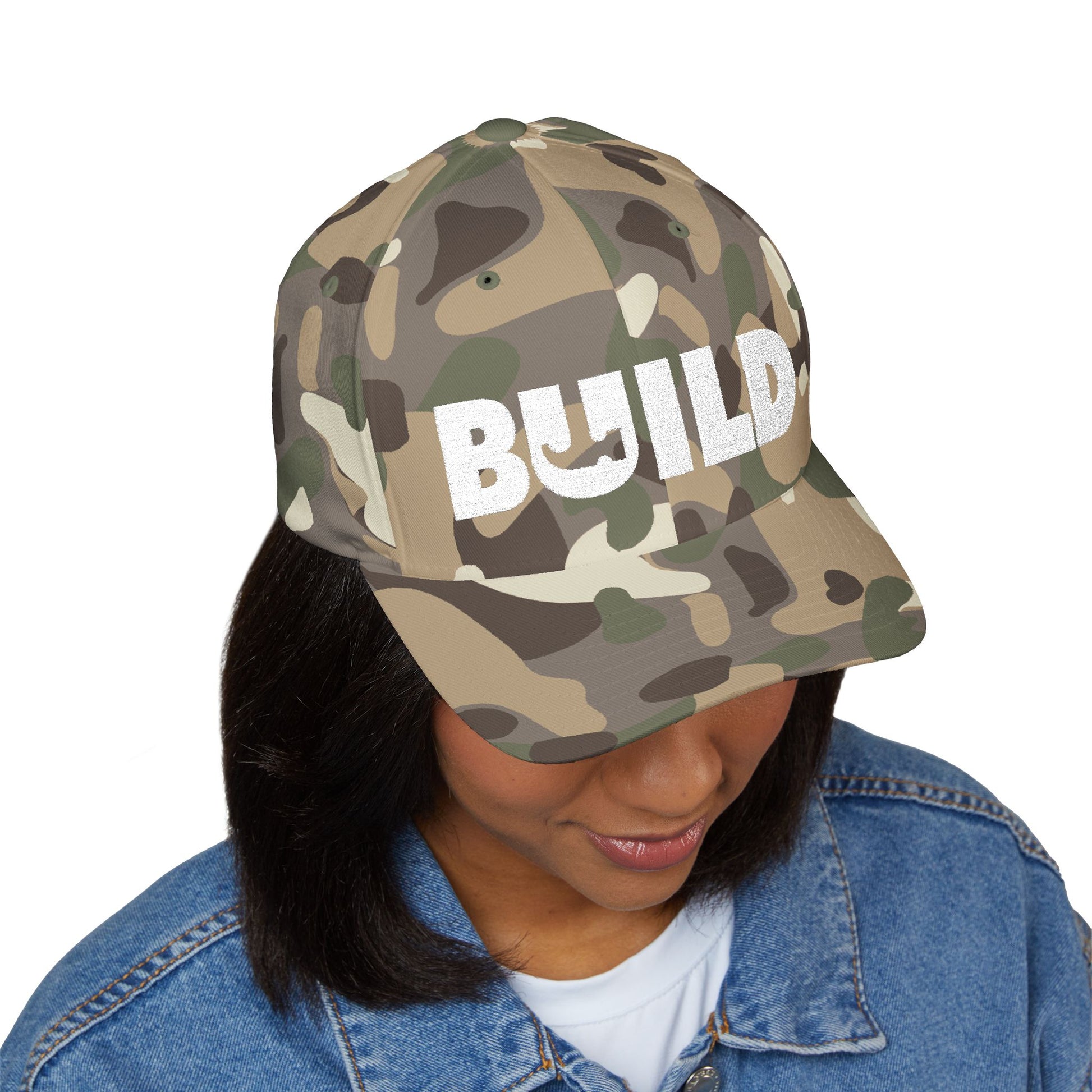 UCanBuildThis "BUILD" Embroidered Cap - Gift for Builders, DIY Enthusiasts, Casual Wear - White Logo