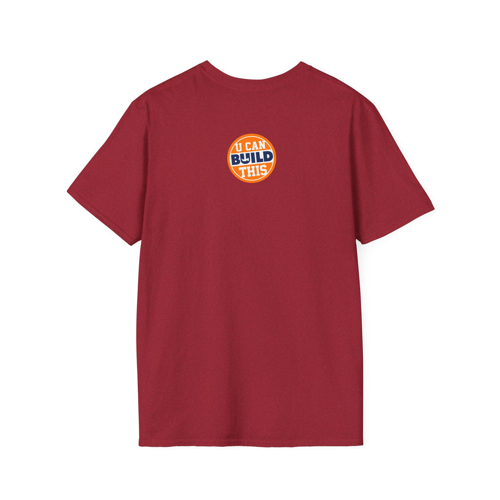 BUILD Graphic T‑Shirt - Bold Statement Tee for Makers and Creators (Red with White Text)