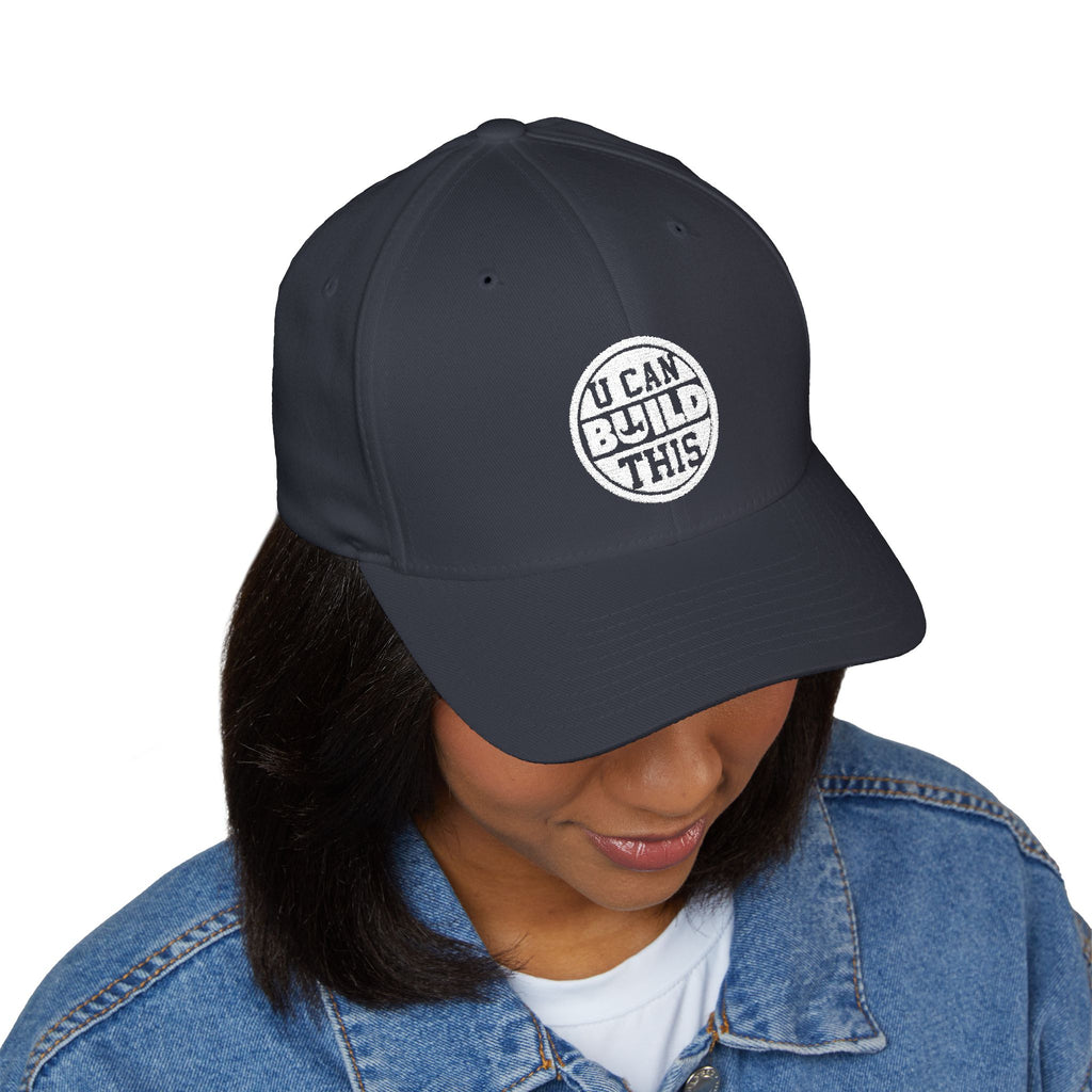 UCanBuildThis "UCBT Logo" Embroidered Cap - Gift for Builders, DIY Enthusiasts, Casual Wear - White Logo