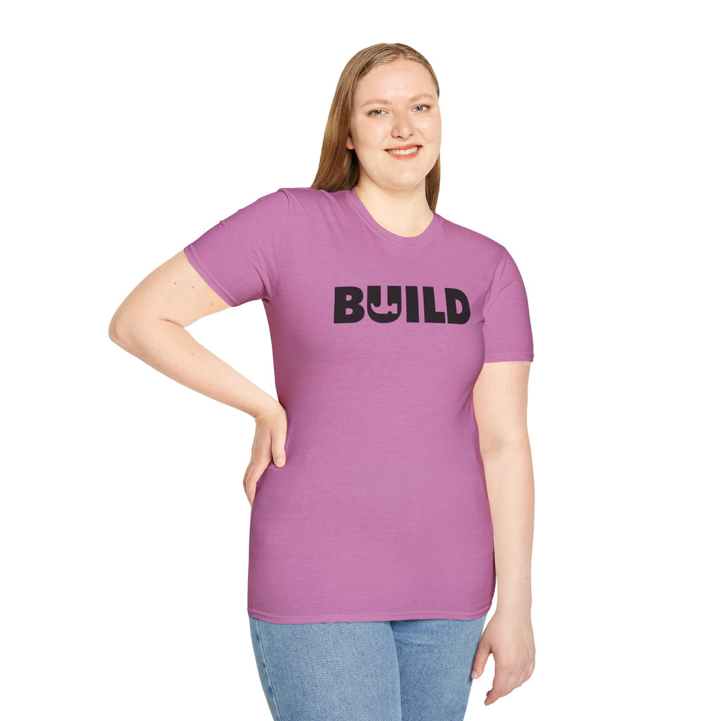 DIY BUILD T-Shirt — Bold Statement Tee for Makers & Creators (Black Text)