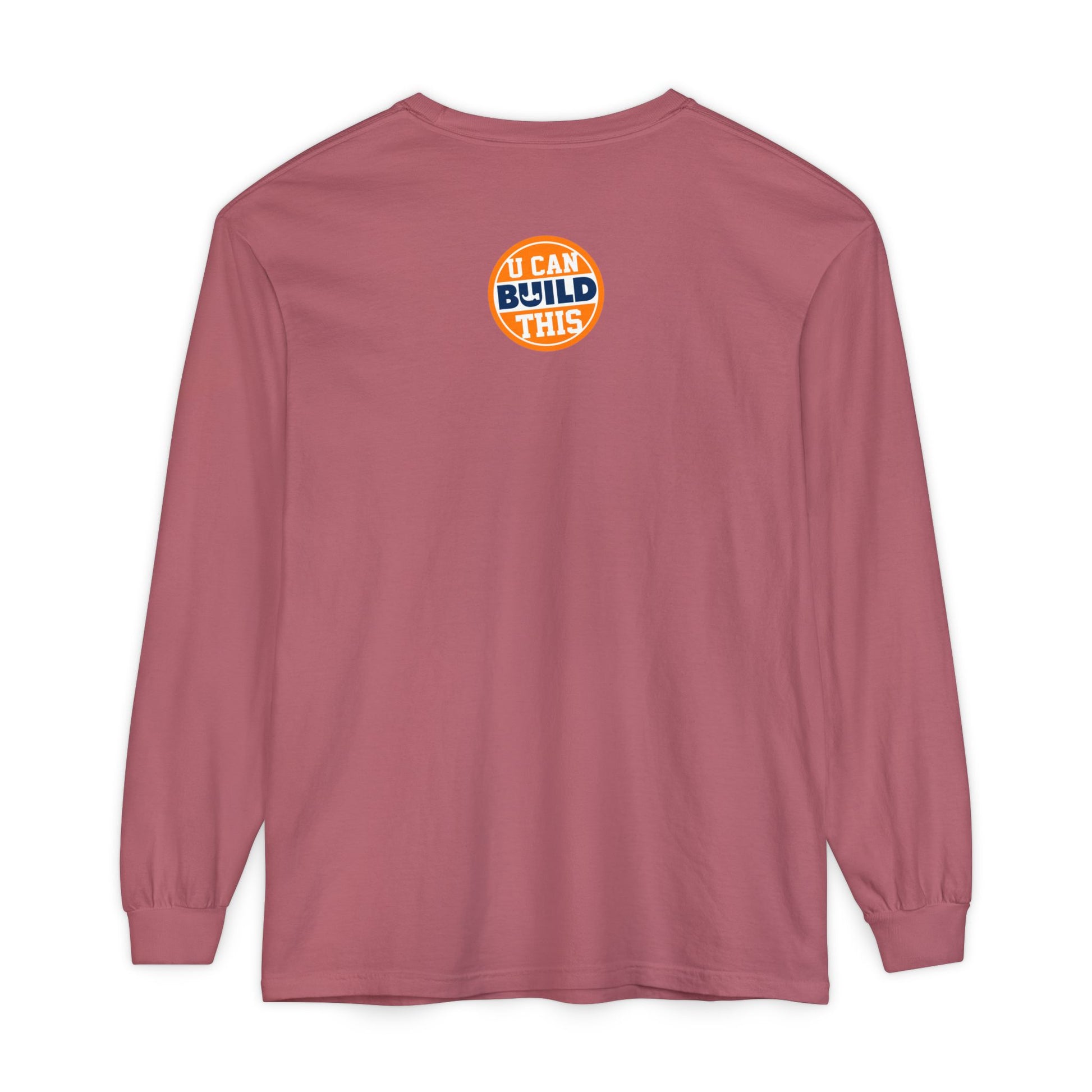 DIY BUILD Long Sleeve T-Shirt — Bold Statement Tee for Makers & Creators (Black Text)