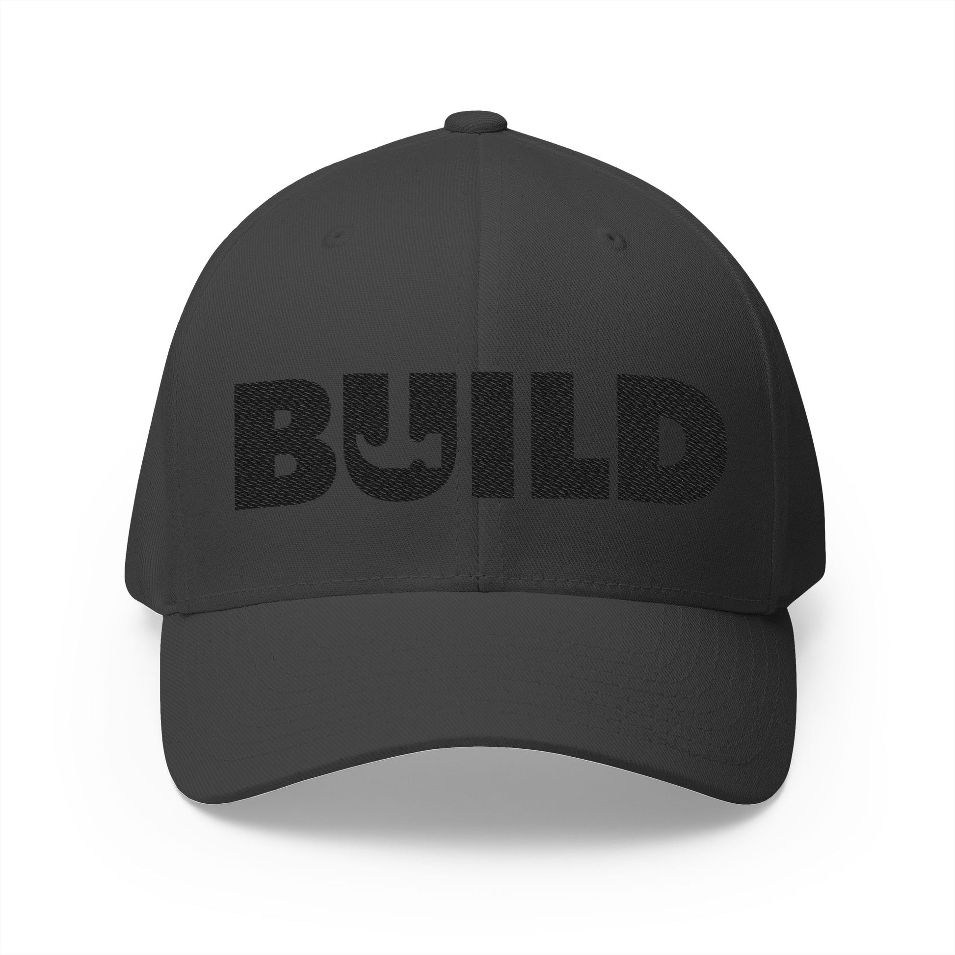 UCanBuildThis "BUILD" Embroidered Cap - Gift for Builders, DIY Enthusiasts, Casual Wear - Black Logo