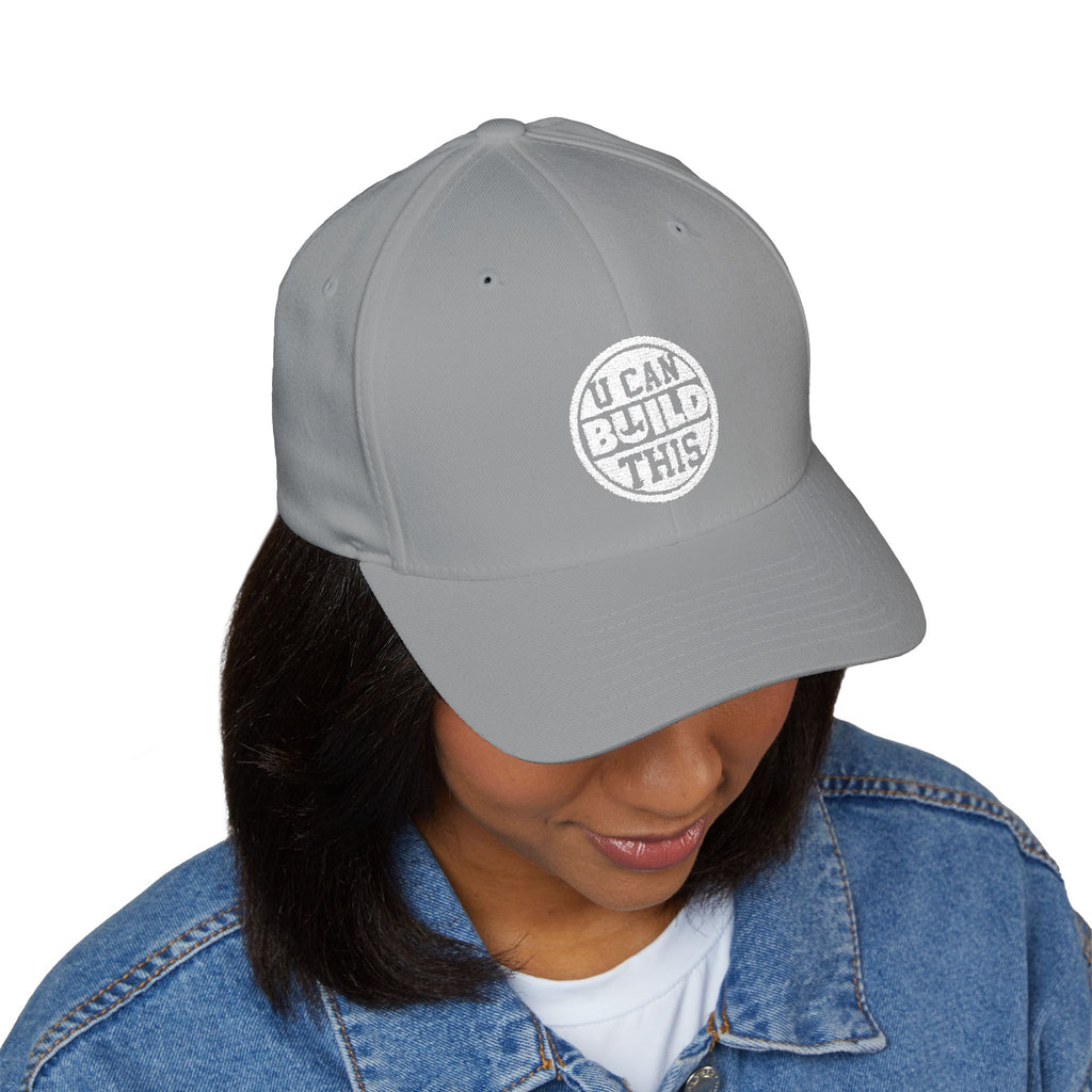 UCanBuildThis "UCBT Logo" Embroidered Cap - Gift for Builders, DIY Enthusiasts, Casual Wear - White Logo