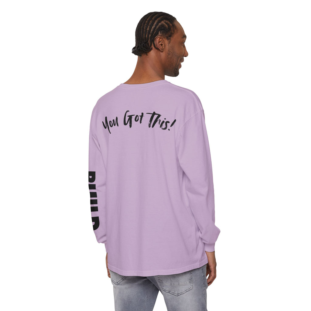 DIY BUILD Long Sleeve T-Shirt — Bold Statement Tee for Makers & Creators (Black Text)