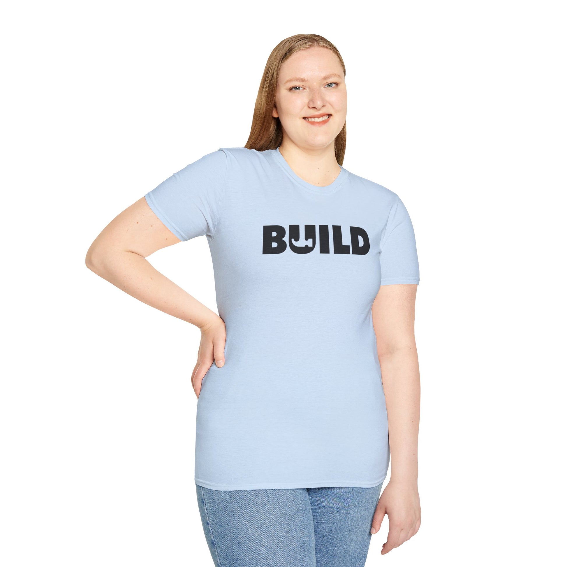 DIY BUILD T-Shirt — Bold Statement Tee for Makers & Creators (Black Text)