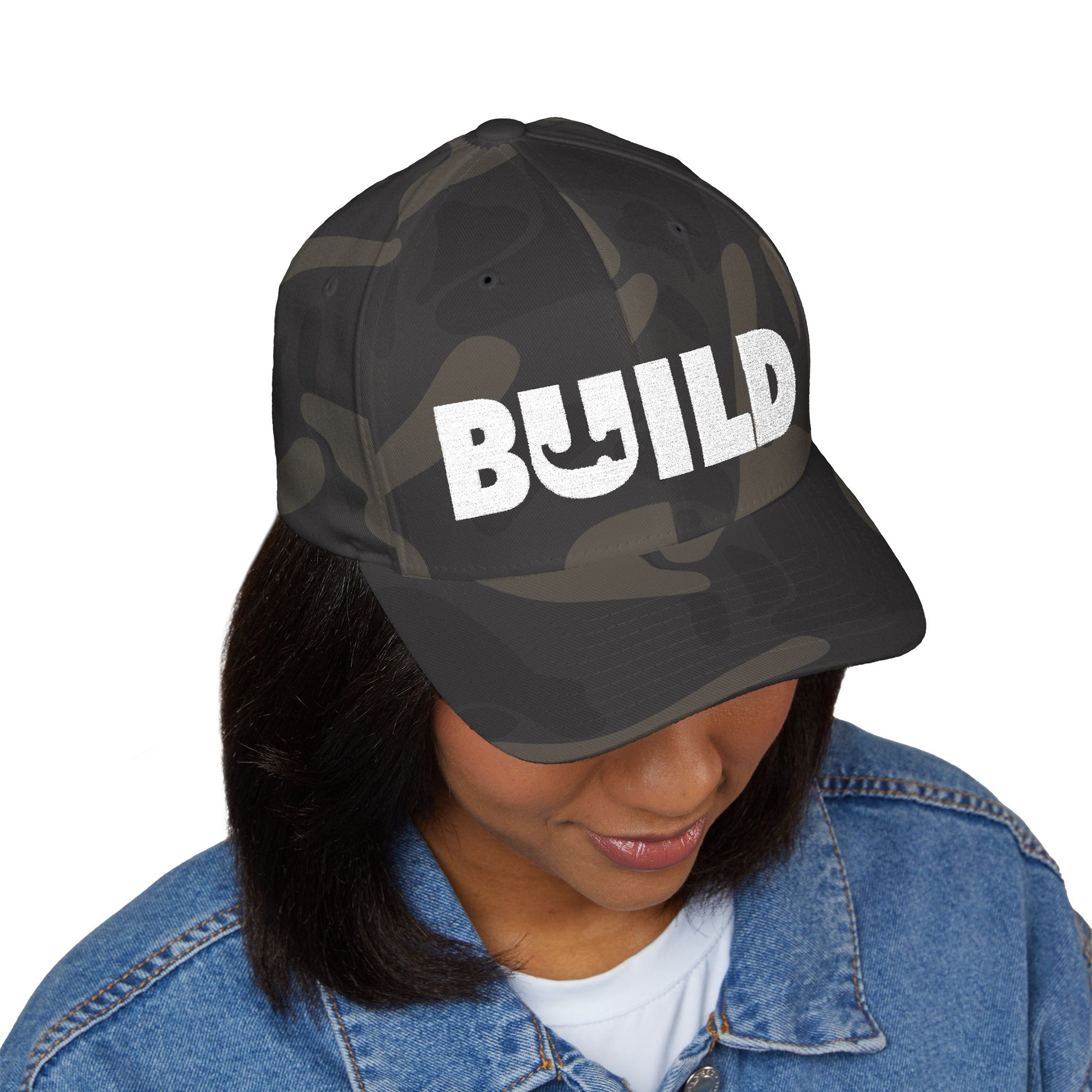 UCanBuildThis "BUILD" Embroidered Cap - Gift for Builders, DIY Enthusiasts, Casual Wear - White Logo