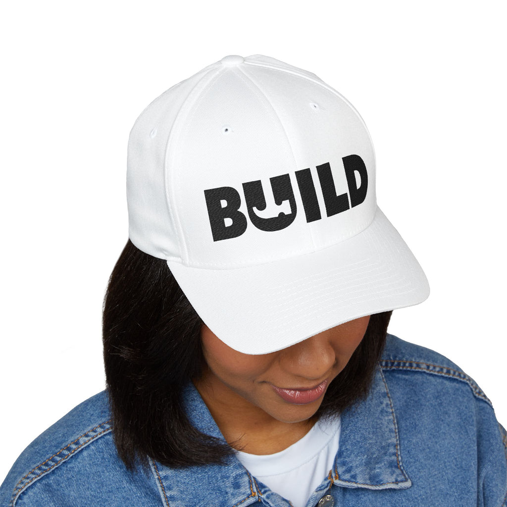UCanBuildThis "BUILD" Embroidered Cap - Gift for Builders, DIY Enthusiasts, Casual Wear - Black Logo