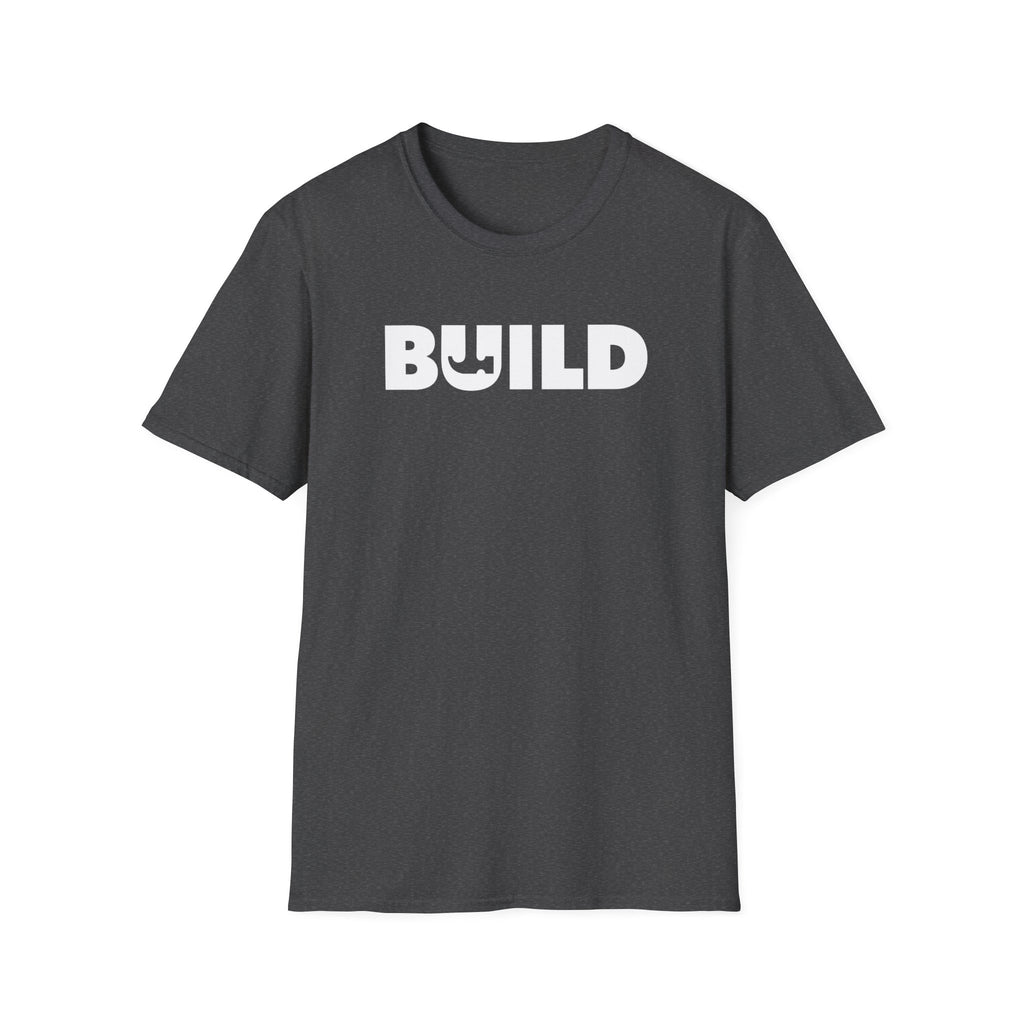 DIY BUILD T-Shirt - Bold Statement Tee for Makers and Creators (White Text)