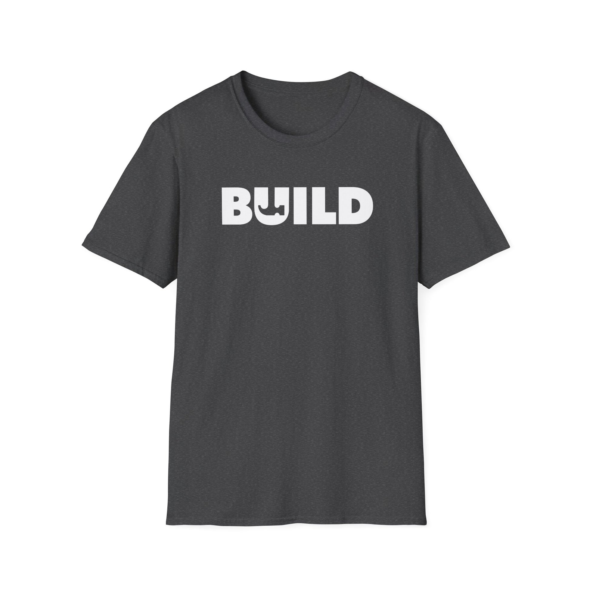DIY BUILD T-Shirt - Bold Statement Tee for Makers and Creators (White Text)