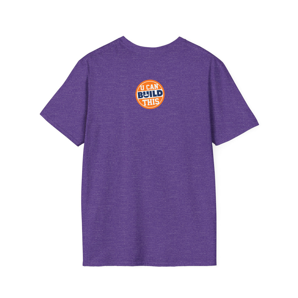 BUILD Graphic T‑Shirt - Bold Statement Tee for Makers and Creators (Purple with White Text)