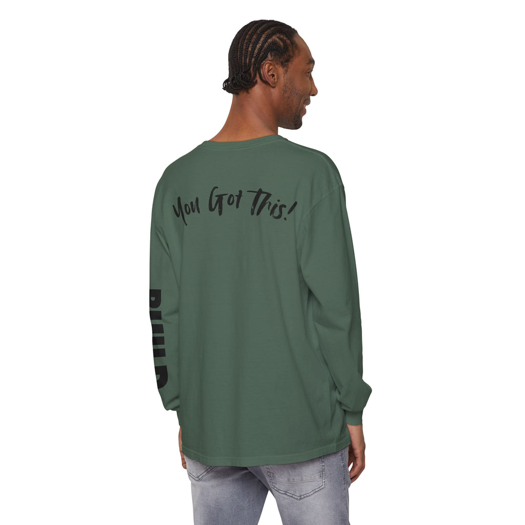 DIY BUILD Long Sleeve T-Shirt — For Makers & Creators (Blue Spruce)
