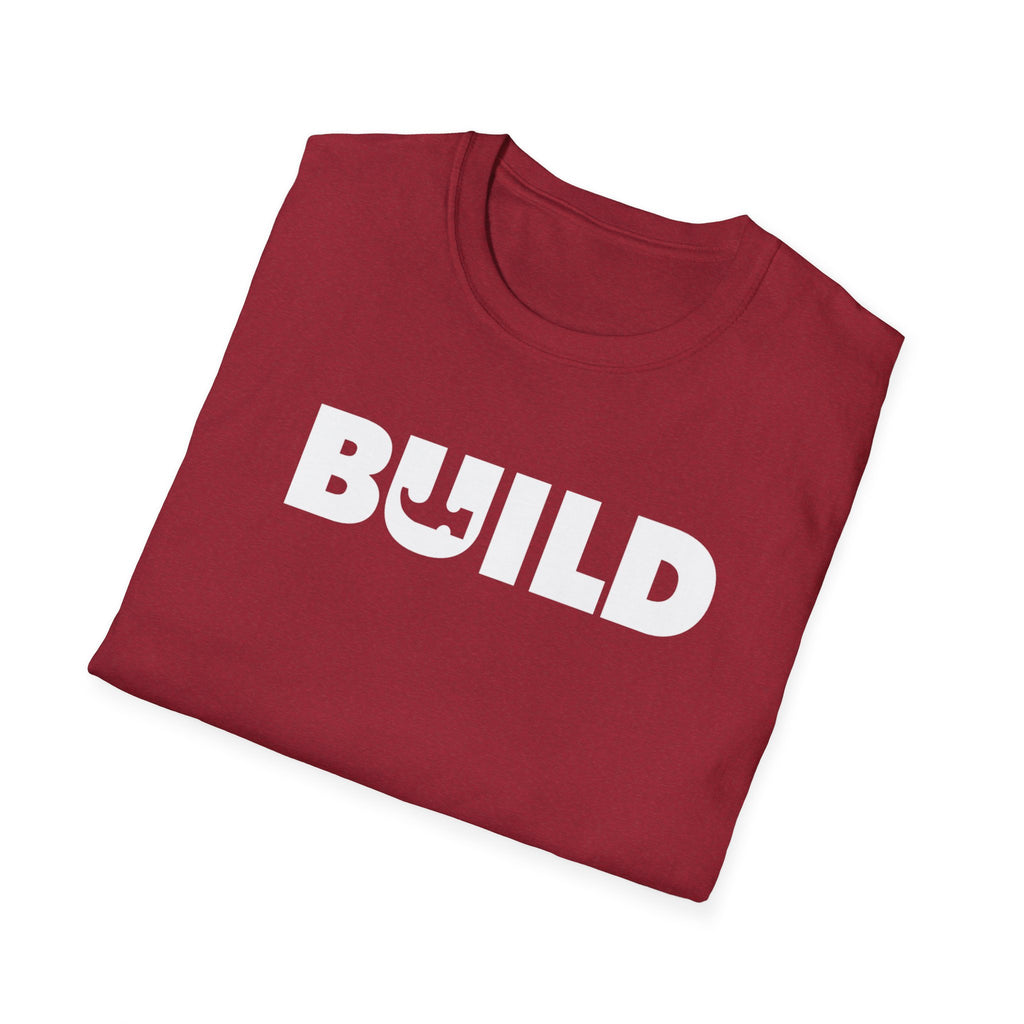 DIY BUILD T-Shirt - Bold Statement Tee for Makers and Creators (White Text)
