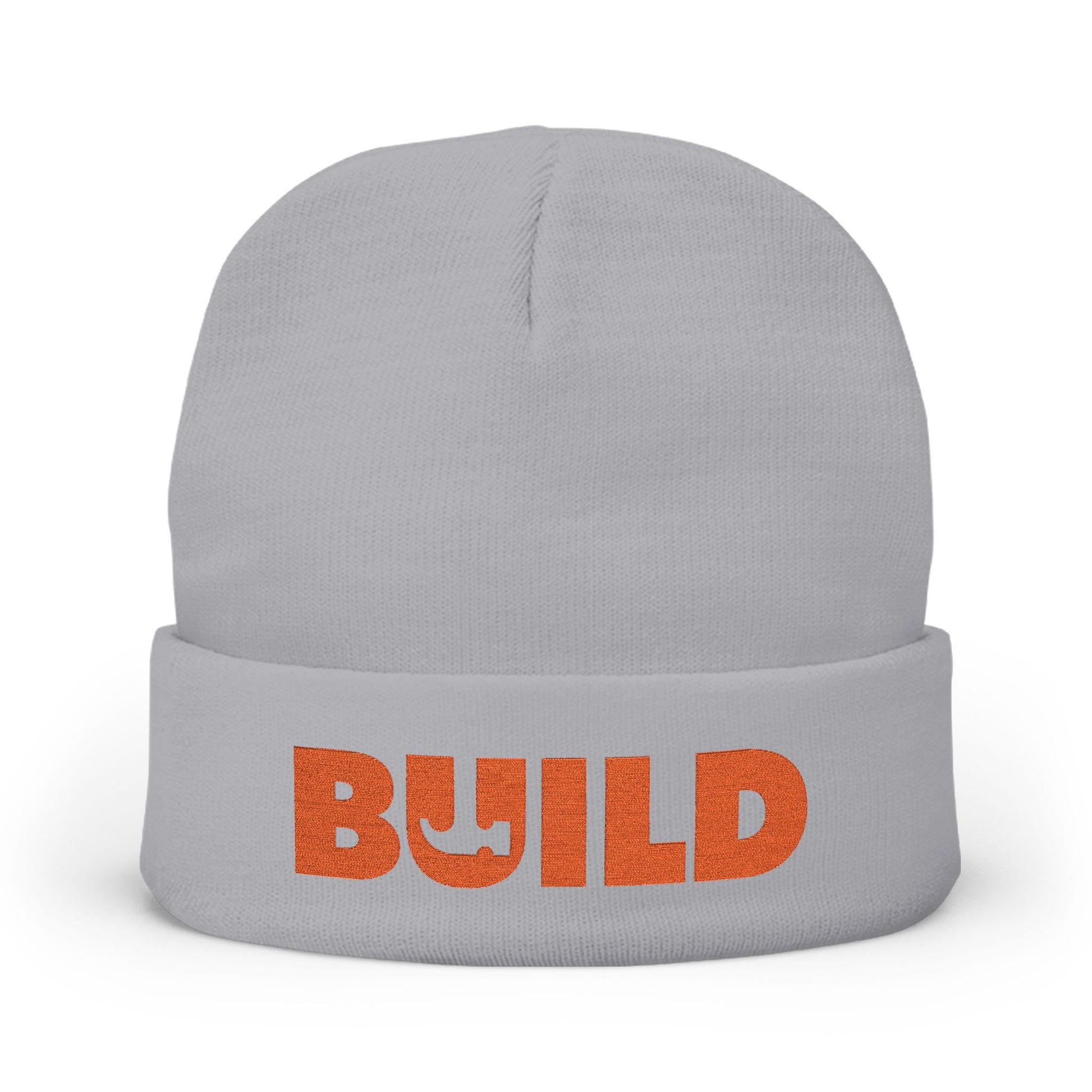 BUILD Embroidered Knit Beanie — Construction Crew Winter Hat