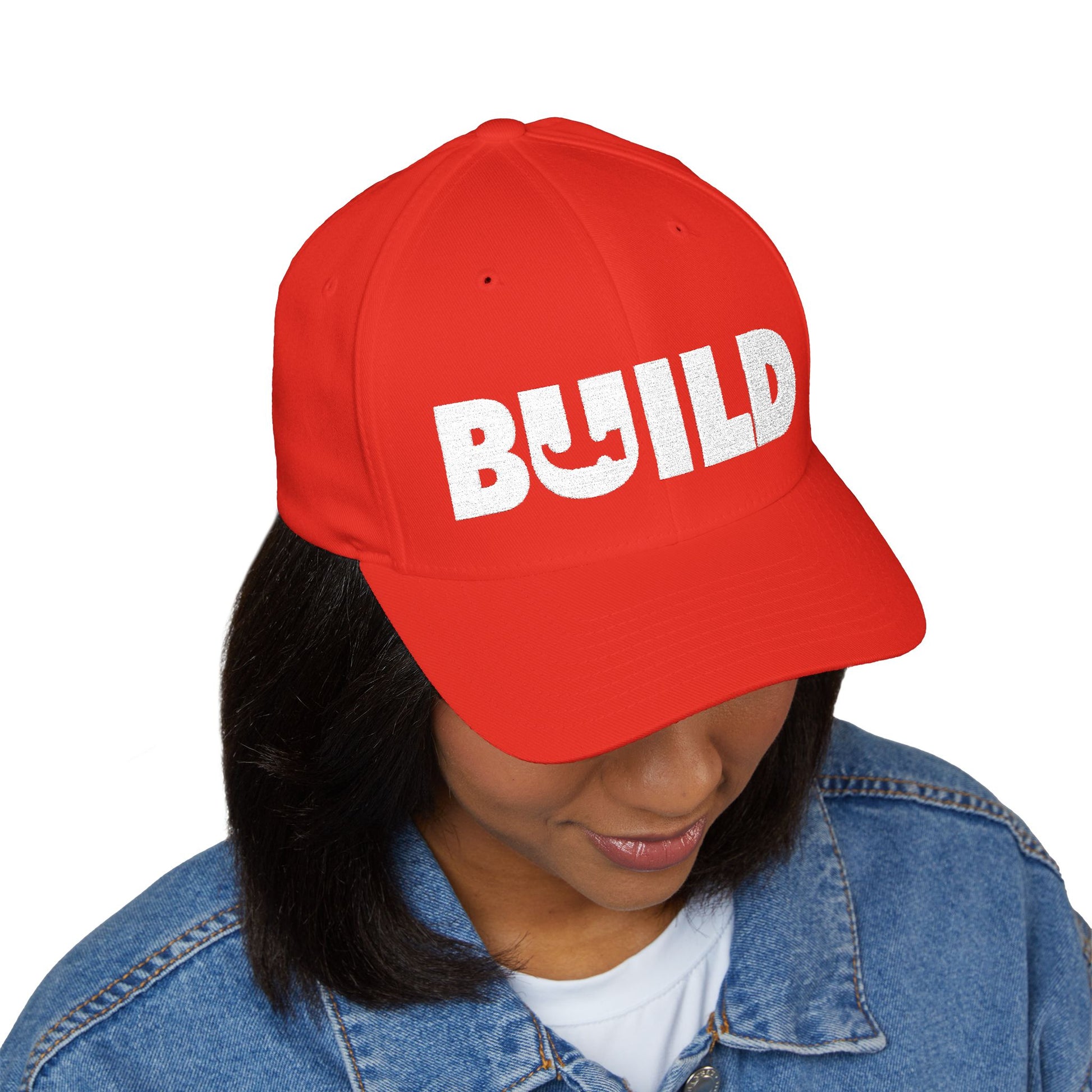 UCanBuildThis "BUILD" Embroidered Cap - Gift for Builders, DIY Enthusiasts, Casual Wear - White Logo