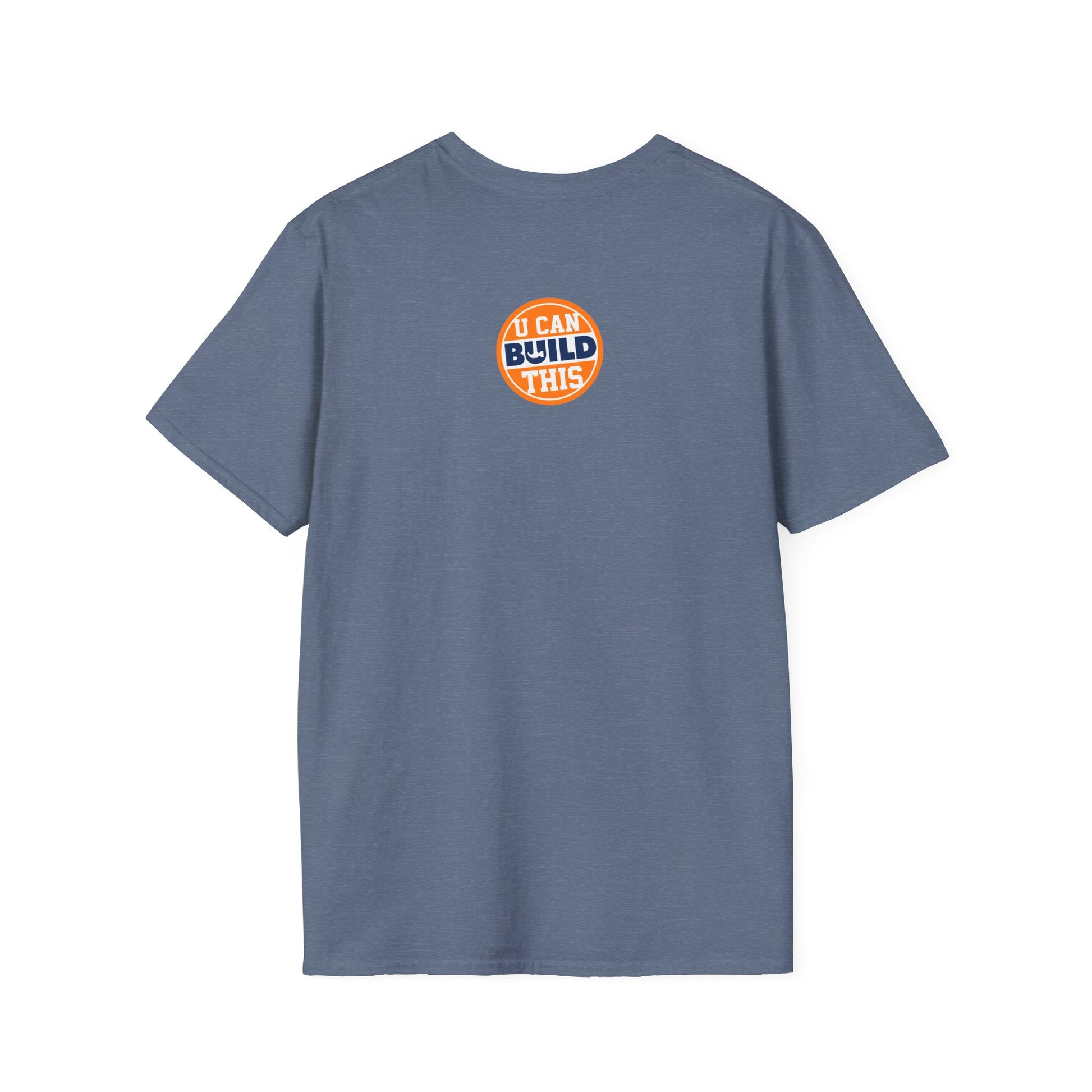 BUILD Graphic T‑Shirt - Bold Statement Tee for Makers and Creators (Indigo with Black Text)